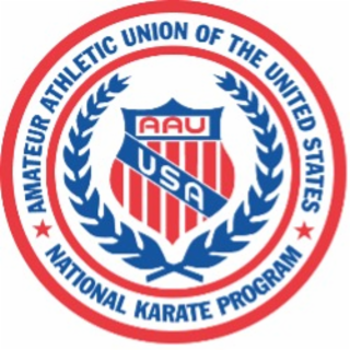 AAU USA AMATEUR ATHLETIC UNION OF THE UNITED STATES NATIONAL KARATE PROGRAM logo