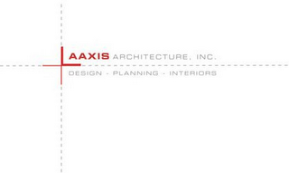 AAXIS ARCHITECTURE, INC. DESIGN - PLANNING - INTERIORS logo