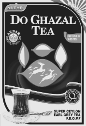 AB AKBAR ORIGINAL DO GHAZAL TEA AB AKBAR PREMIUM QUALITY TEA FINEST CEYLON TEA GARDEN FRESH QUALITY GUARANTEED BY AKBAR BROTHERS LIMITED. Q SUPER CEYLON EARL GREY TEA F.B.O.P.F logo