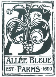 AB ALLÉE BLEUE FARMS EST 1690 logo