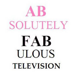 AB FAB ABSOLUTELY FABULOUS TELEVISION logo