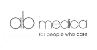 AB MEDICA FOR PEOPLE WHO CARE logo