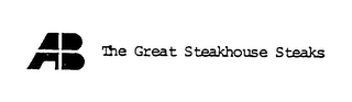 AB THE GREAT STEAKHOUSE STEAKS logo