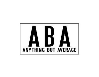 ABA ANYTHING BUT AVERAGE logo