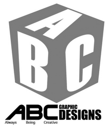 ABC ABC GRAPHIC DESIGNS ALWAYS BEING CREATIVE logo