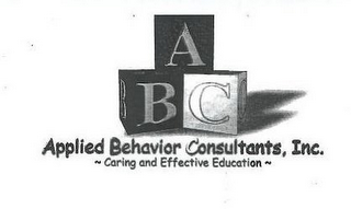 ABC APPLIED BEHAVIOR CONSULTANTS, INC. ~ CARING AND EFFECTIVE EDUCATION ~ logo