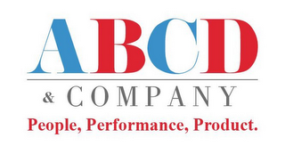 ABCD & COMPANY PEOPLE, PERFORMANCE, PRODUCT. logo
