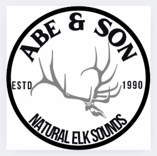 ABE & SON NATURAL ELK SOUNDS ESTD  1990 logo