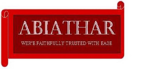 ABIATHAR WER'E FAITHFULLY TRUSTED WITH EASE logo