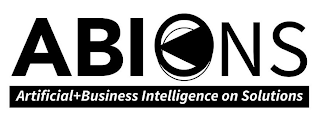 ABIONS ARTIFICIAL + BUSINESS INTELLIGENCE ON SOLUTIONS logo