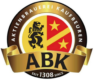 ABK AKTIENBRAUEREI KAUFBEUREN SEIT SINCE 1308 logo