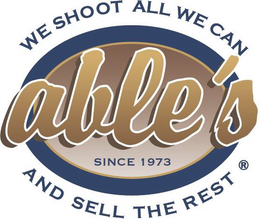 ABLE'S SINCE 1973 WE SHOOT ALL WE CAN AND SELL THE REST logo