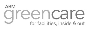 ABM GREEN CARE FOR FACILITIES, INSIDE & OUT logo