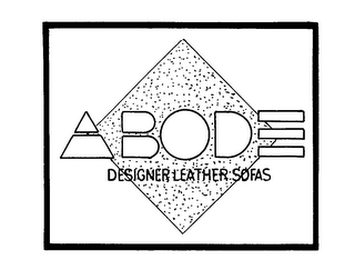 ABODE DESIGNER LEATHER SOFAS logo