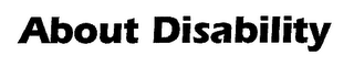 ABOUT DISABILITY logo