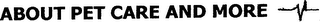 ABOUT PET CARE AND MORE logo