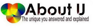 ABOUT U THE UNIQUE YOU ANSWERED AND EXPLAINED logo