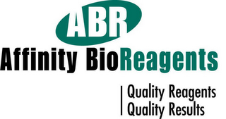 ABR AFFINITY BIOREAGENTS QUALITY REAGENTS QUALITY RESULTS logo