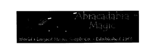 ABRACADABRA MAGIC WORLD'S LARGEST MAGICSUPPLY CO. - ESTABLISHED 1966 logo