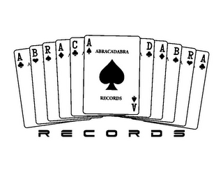 ABRACADABRA RECORDS RECORDS A B R A C A A D A B R A logo