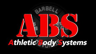ABS ATHLETIC BODY SYSTEMS BARBELL 45 LBS STANDARD 20.4 KGS logo