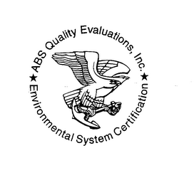 ABS QUALITY EVALUATIONS, INC. ENVIROMENTAL SYSTEM CERTIFICATION logo
