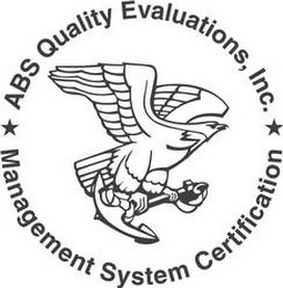 ABS QUALITY EVALUATIONS, INC. MANAGEMENT SYSTEM CERTIFICATION logo