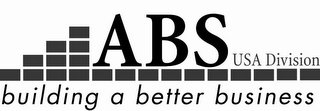 ABS USA DIVISION BUILDING A BETTER BUSINESS logo