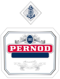 ABSINTHE SUPERIEURE MAISON FONDEE EN 1805 PARIS FRANCE PERNOD PERNOD FILS LONDON PARIS NEW YORK SYDNEY TOKYO logo