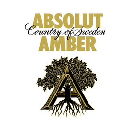 ABSOLUT COUNTRY OF SWEDEN AMBER A logo