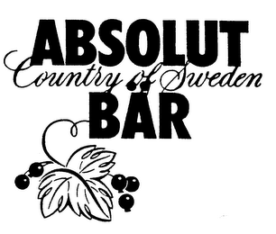 ABSOLUT COUNTRY OF SWEDEN BAR logo