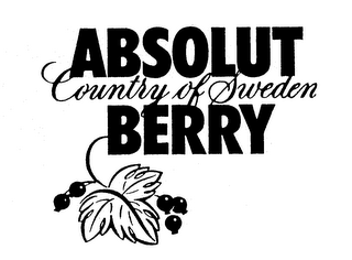 ABSOLUT COUNTRY OF SWEDEN BERRY logo