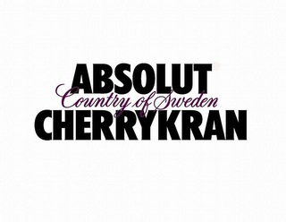 ABSOLUT COUNTRY OF SWEDEN CHERRYKRAN logo