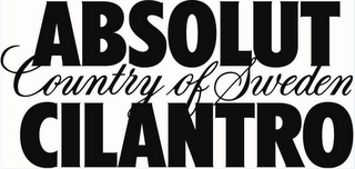 ABSOLUT COUNTRY OF SWEDEN CILANTRO logo