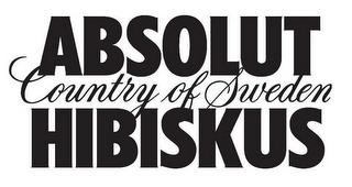 ABSOLUT COUNTRY OF SWEDEN HIBISKUS logo