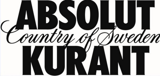 ABSOLUT COUNTRY OF SWEDEN KURANT logo
