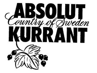 ABSOLUT COUNTRY OF SWEDEN KURRANT logo