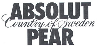 ABSOLUT COUNTRY OF SWEDEN PEAR logo
