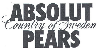 ABSOLUT COUNTRY OF SWEDEN PEARS logo