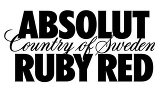 ABSOLUT COUNTRY OF SWEDEN RUBY RED logo