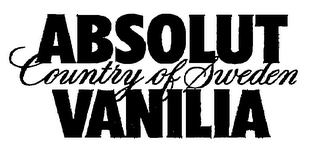 ABSOLUT COUNTRY OF SWEDEN VANILIA logo
