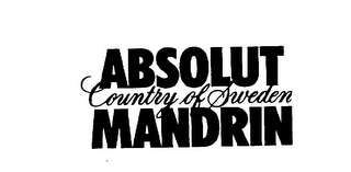 ABSOLUT MANDRIN COUNTRY OF SWEDEN logo