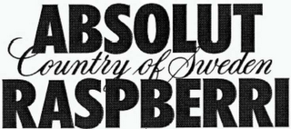 ABSOLUT RASPBERRI COUNTRY OF SWEDEN logo