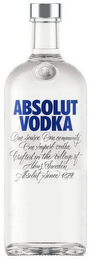 ABSOLUT VODKA ONE SOURCE. ONE COMMUNITY. ONE SUPERB VODKA. CRAFTED IN THE VILLAGE OF AHUS SWEDEN. ABSOLUT SINCE 1879. logo