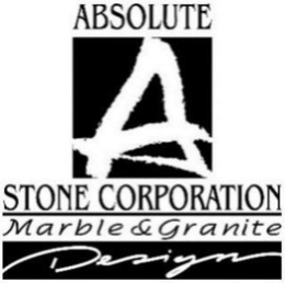 ABSOLUTE A STONE CORPORATION MARBLE & GRANITE DESIGN logo