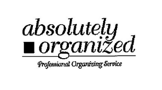 ABSOLUTELY ORGANIZED PROFESSIONAL ORGANIZING SERVICE logo