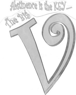 ABSTINENCE IS THE KEY......THE BIG V logo