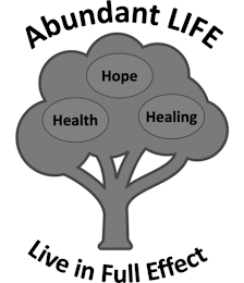 ABUNDANT LIFE HEALTH HOPE HEALING LIVE IN FULL EFFECT logo