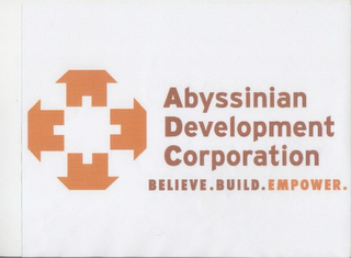 ABYSSINIAN DEVELOPMENT CORPORATION BELIEVE. BUILD. EMPOWER. logo