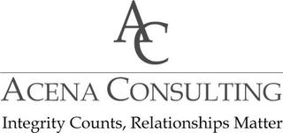AC ACENA CONSULTING INTEGRITY COUNTS, RELATIONSHIPS MATTER logo